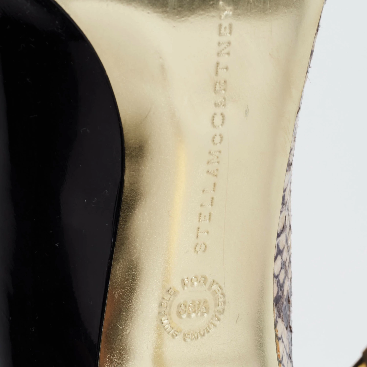 Best Pirce ❤️ Stella McCartney Tri Color Faux Patent And Snakeskin Embossed Leather D'orsay Pumps Size 38.5 For 👩 Women 🔔 10 Best Pirce ❤️ Stella McCartney Tri Color Faux Patent And Snakeskin Embossed Leather D'orsay Pumps Size 38.5 For 👩 Women 🔔 - Image 8