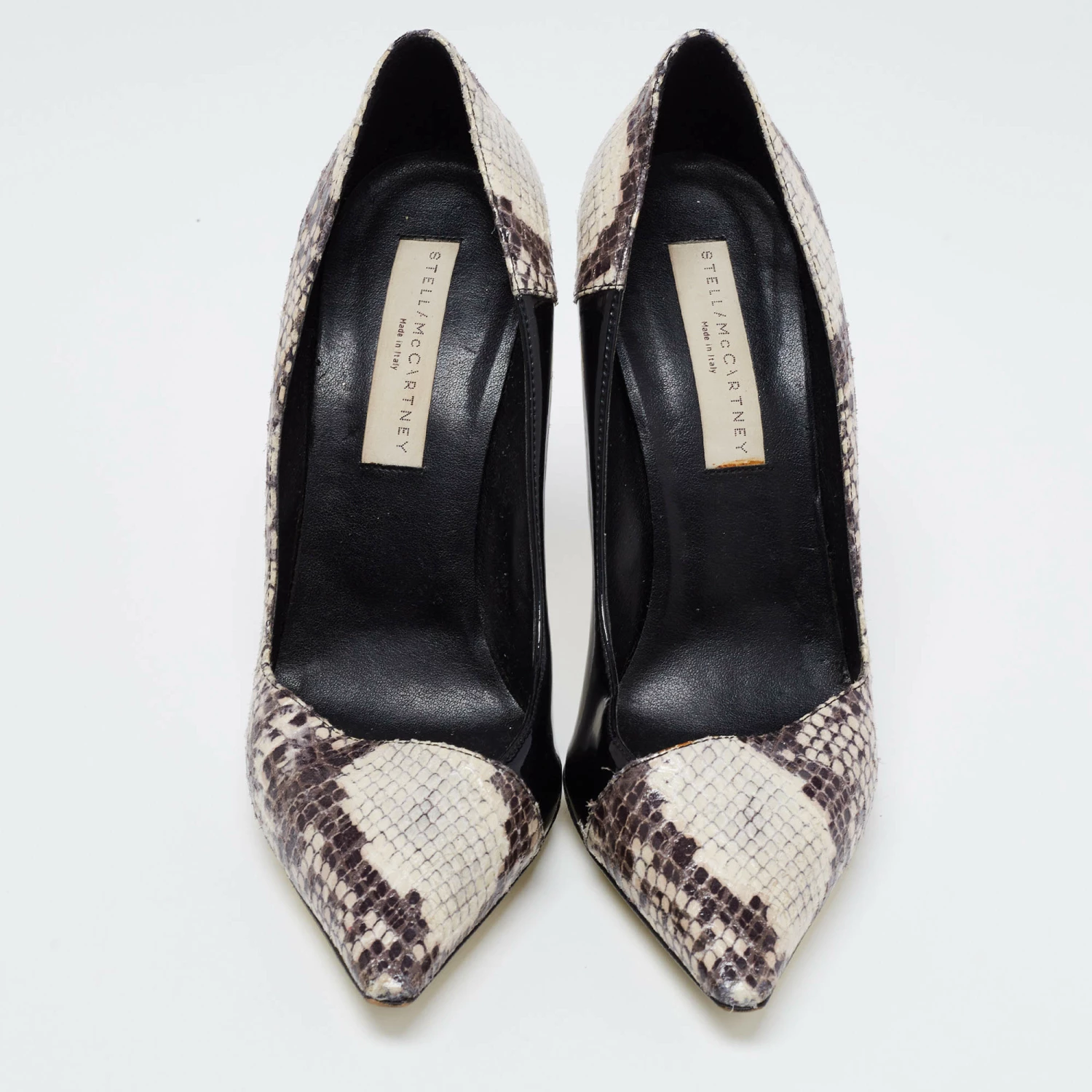Best Pirce ❤️ Stella McCartney Tri Color Faux Patent And Snakeskin Embossed Leather D'orsay Pumps Size 38.5 For 👩 Women 🔔 5 Best Pirce ❤️ Stella McCartney Tri Color Faux Patent And Snakeskin Embossed Leather D'orsay Pumps Size 38.5 For 👩 Women 🔔 - Image 3