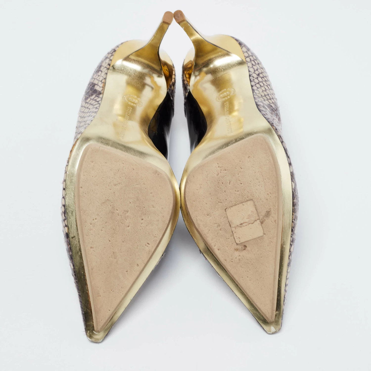 Best Pirce ❤️ Stella McCartney Tri Color Faux Patent And Snakeskin Embossed Leather D'orsay Pumps Size 38.5 For 👩 Women 🔔 8 Best Pirce ❤️ Stella McCartney Tri Color Faux Patent And Snakeskin Embossed Leather D'orsay Pumps Size 38.5 For 👩 Women 🔔 - Image 6