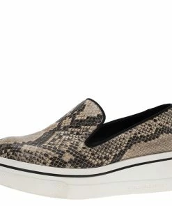 Best deal 🧨 Stella McCartney Grey Faux Python Creeper Platform 👟 Sneakers Size 38 For 👩 Women ✔️