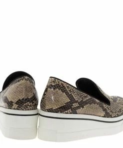 Flash Sale 🧨 Stella McCartney Beige Faux Python Platform Slip On 👟 Sneakers Size 40 For 👩 Women 😉 -Stella McCartney Shop luxury women stella mccartney used shoes p79837 005