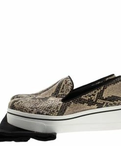 Flash Sale 🧨 Stella McCartney Beige Faux Python Platform Slip On 👟 Sneakers Size 40 For 👩 Women 😉 -Stella McCartney Shop luxury women stella mccartney used shoes p79837 008