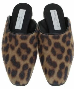 Budget 🛒 Stella McCartney Leopard Print Faux Fur Mules Size 35 For 👩 Women 🔔 -Stella McCartney Shop luxury women stella mccartney used shoes p87524 0003