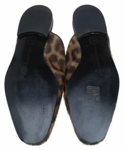 Budget 🛒 Stella McCartney Leopard Print Faux Fur Mules Size 35 For 👩 Women 🔔 -Stella McCartney Shop luxury women stella mccartney used shoes p87524 0006