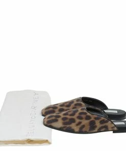Budget 🛒 Stella McCartney Leopard Print Faux Fur Mules Size 35 For 👩 Women 🔔 -Stella McCartney Shop luxury women stella mccartney used shoes p87524 0008