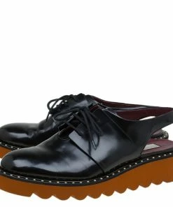 Buy 🛒 Stella McCartney Black Faux Leather Slingback Oxfords Size 39 For 👩 Women 🔥 -Stella McCartney Shop luxury women stella mccartney used shoes p87527 004