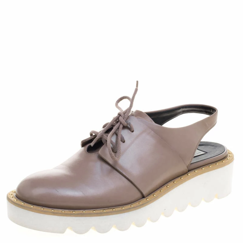 Discount ๐งจ Stella McCartney Beige Faux Leather Slingback Oxfords Size 37 For ๐ฉ Women ๐ฏ 3 Discount ๐งจ Stella McCartney Beige Faux Leather Slingback Oxfords Size 37 For ๐ฉ Women ๐ฏ