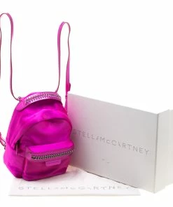 Best Pirce 🎁 Stella McCartney Dark Pink Nylon Falabella 🎒 Backpack For 👩 Women 😀 -Stella McCartney Shop luxury women stella mccartney used travel p194161 008