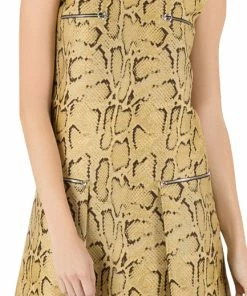 New 😀 Stella McCartney Yellow Python Pattern Jacquard Zip Detail Mini 👗 Dress S For 👩 Women 🌟 -Stella McCartney Shop luxury women used clothes p204583 001