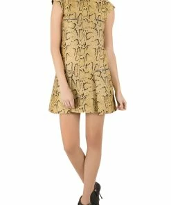 New 😀 Stella McCartney Yellow Python Pattern Jacquard Zip Detail Mini 👗 Dress S For 👩 Women 🌟 -Stella McCartney Shop luxury women used clothes p204583 005
